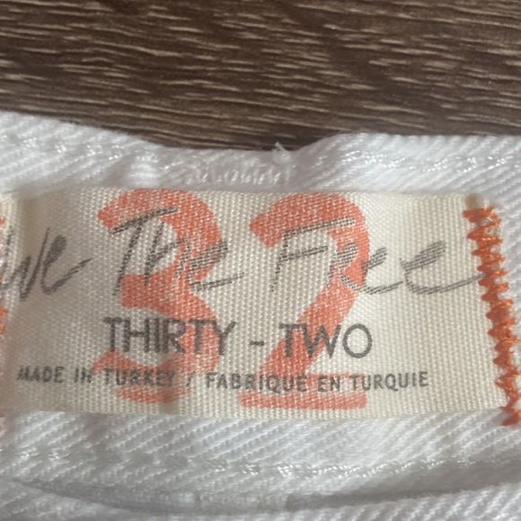 NWT Free People x We The Free Maggie Mid Rise Straight Optic White 32 - Picture 7 of 15